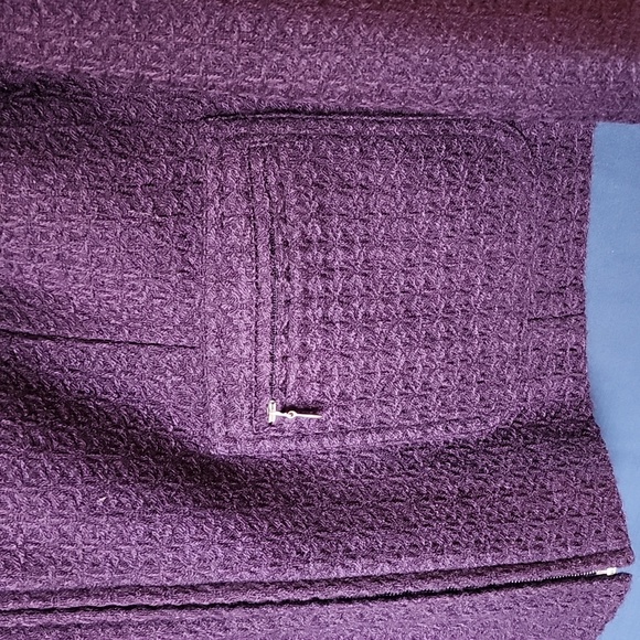 Women's purple zipfront midweight jacket - Picture 3 of 8